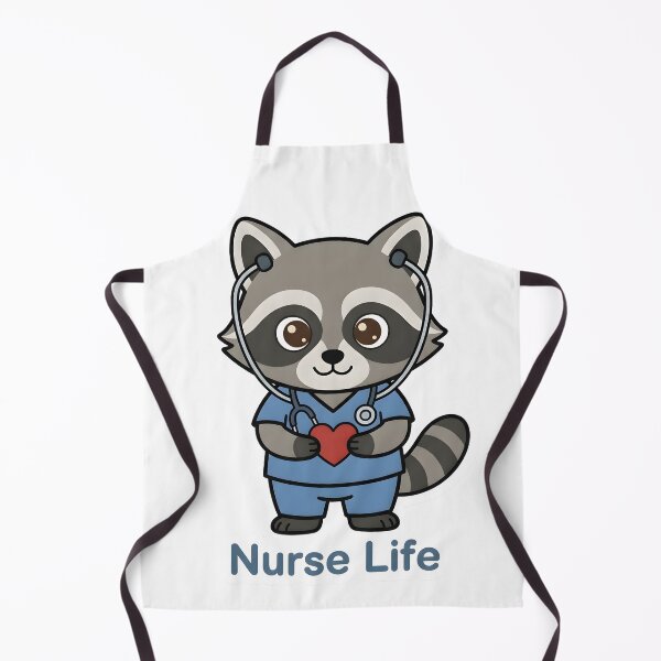 Item preview, Cute Raccoon Nurse – Nurse Life Funny Gift Sticker designed and sold by Isliath.