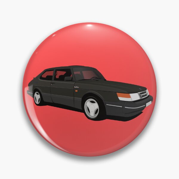 Item preview, Black Saab 900 Turbo 16 Aero illustration designed and sold by knappidesign.