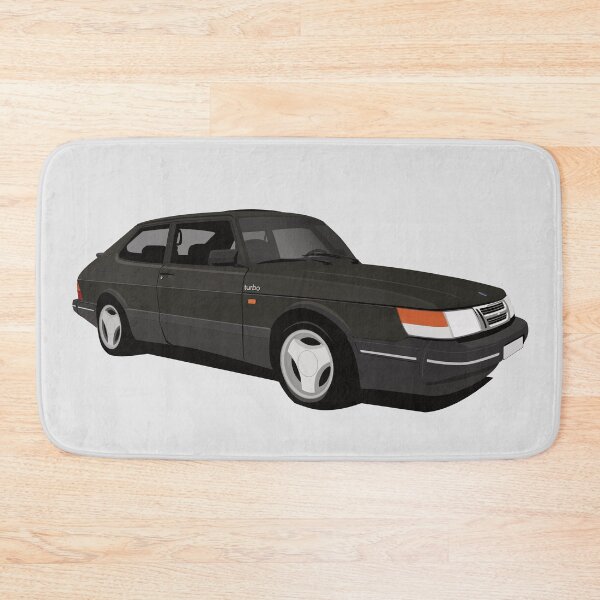 Item preview, Black Saab 900 Turbo 16 Aero illustration designed and sold by knappidesign.