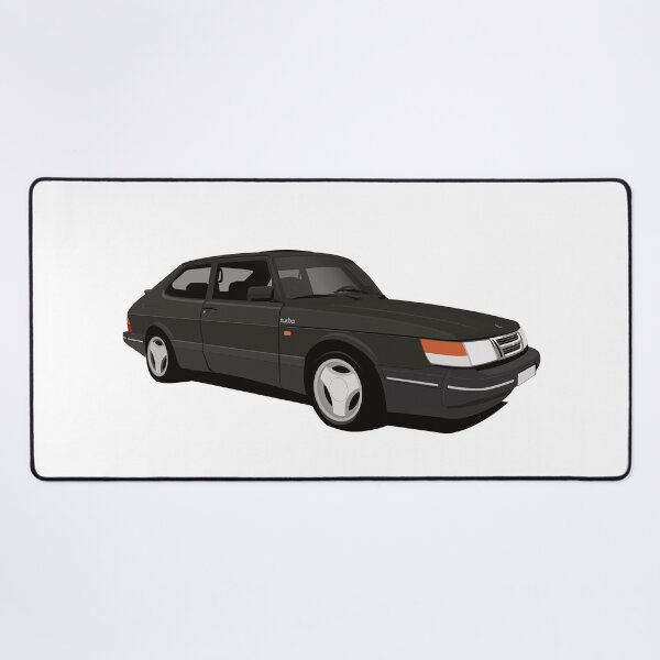 Item preview, Black Saab 900 Turbo 16 Aero illustration designed and sold by knappidesign.
