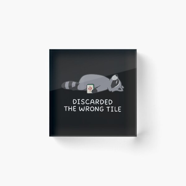 Item preview, Discarded The Wrong Tile Mahjong Raccoon designed and sold by huyongton.