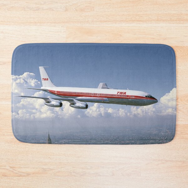Item preview, TWA Boeing 707 Above Manhattan Aviation Illustration designed and sold by Skyframe Aviation.