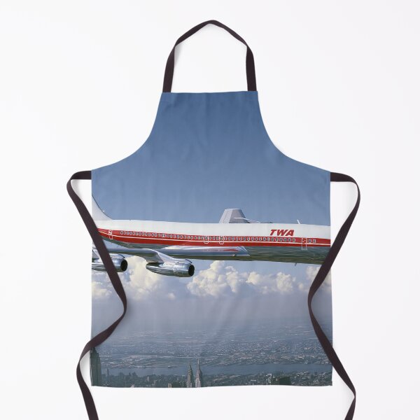 Item preview, TWA Boeing 707 Above Manhattan Aviation Illustration designed and sold by Skyframe Aviation.