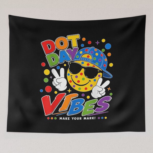 Item preview, Funny Dot Day Vibes Smile Face Colorful Polka Dot designed and sold by GalenoHenley.