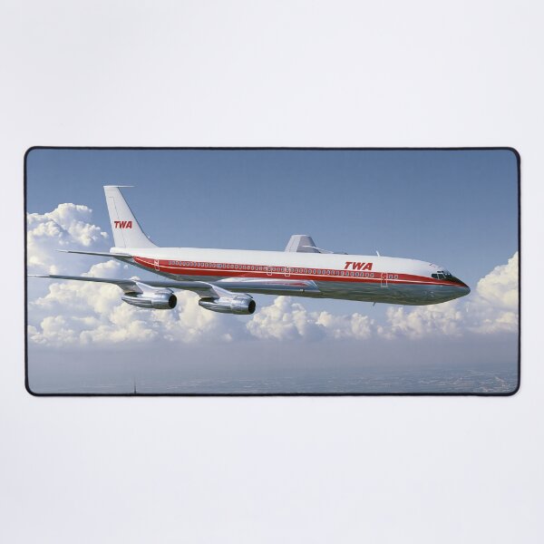 Item preview, TWA Boeing 707 Above Manhattan Aviation Illustration designed and sold by Skyframe Aviation.