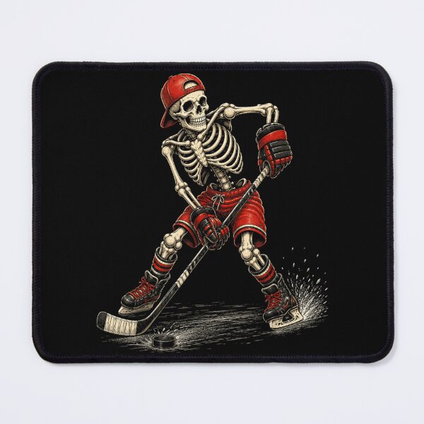 Item preview, Funny Spooky Skeleton Hockey Player Halloween Women Men designed and sold by TaraxDoolittle.