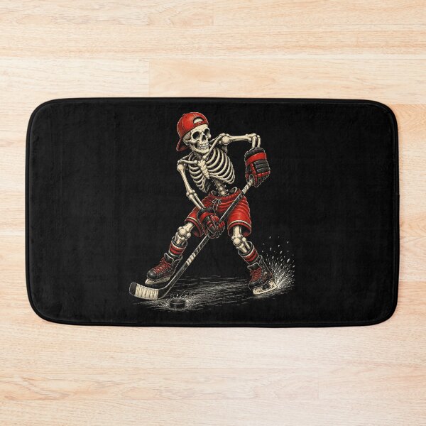 Item preview, Funny Spooky Skeleton Hockey Player Halloween Women Men designed and sold by TaraxDoolittle.