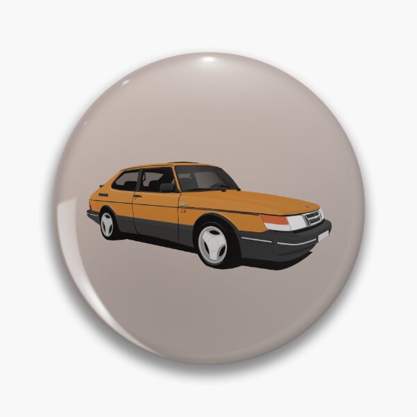 Item preview, Orange Saab 900 Turbo 16 Aero illustration designed and sold by knappidesign.