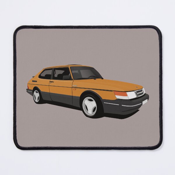 Item preview, Orange Saab 900 Turbo 16 Aero illustration designed and sold by knappidesign.