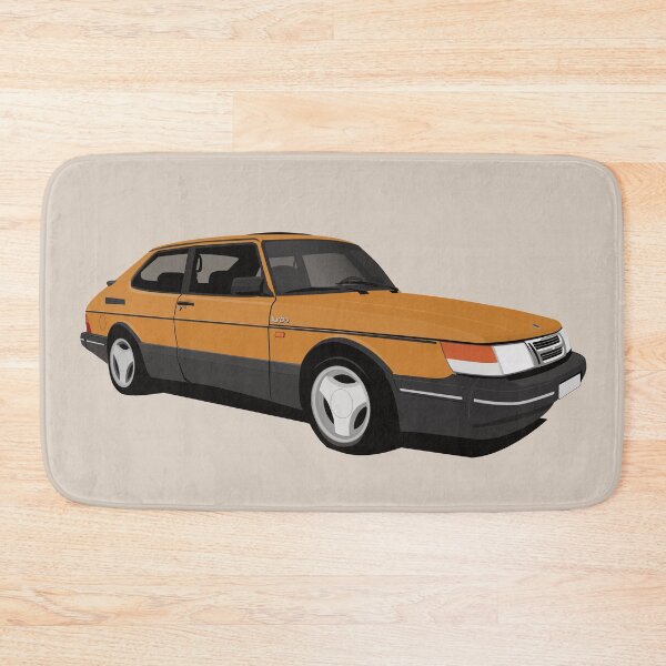 Item preview, Orange Saab 900 Turbo 16 Aero illustration designed and sold by knappidesign.