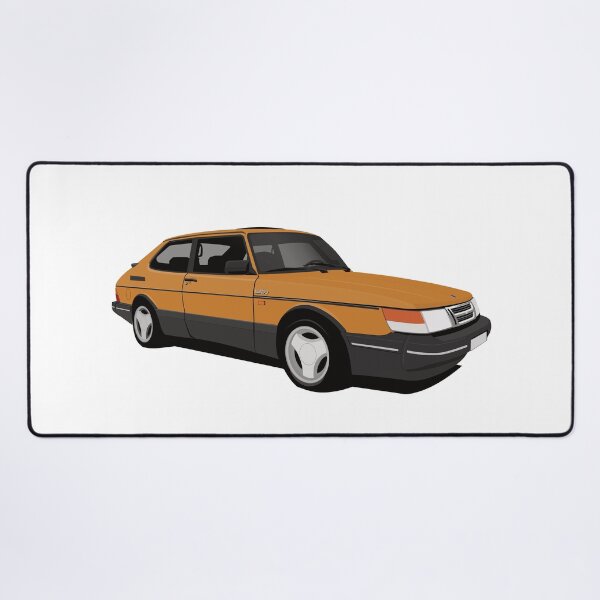 Item preview, Orange Saab 900 Turbo 16 Aero illustration designed and sold by knappidesign.