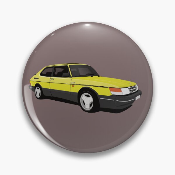Item preview, Yellow Saab 900 Aero illustration designed and sold by knappidesign.