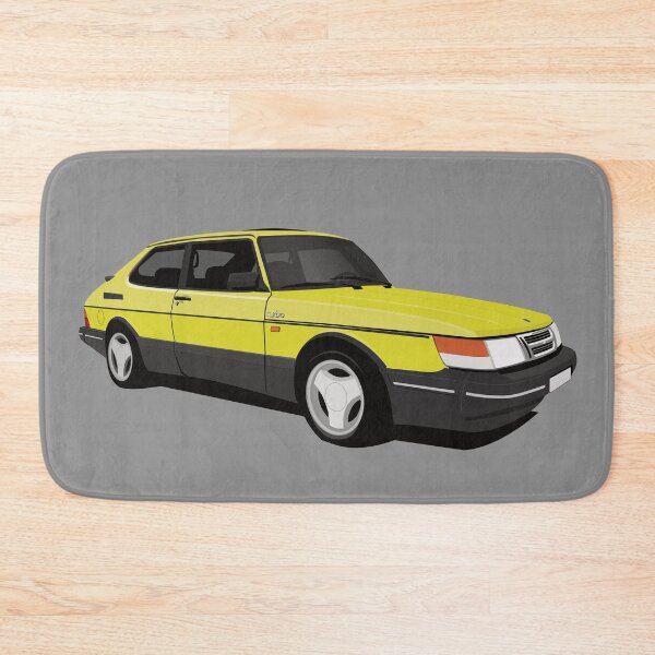 Item preview, Yellow Saab 900 Aero illustration designed and sold by knappidesign.