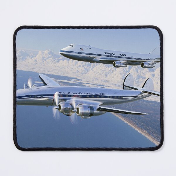 Item preview, Pan Am Constellation And 747 Coastal Formation Illustration designed and sold by Skyframe Aviation.