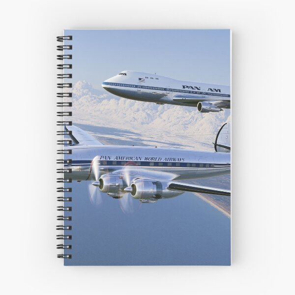 Item preview, Pan Am Constellation And 747 Coastal Formation Illustration designed and sold by Skyframe Aviation.