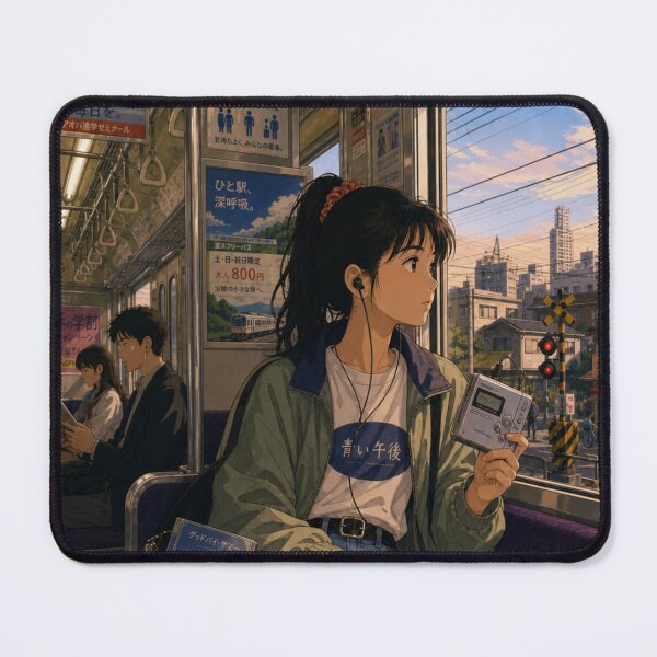 Item preview, Retro Train Ride Minidisc Player Anime Girl designed and sold by vekotpu.