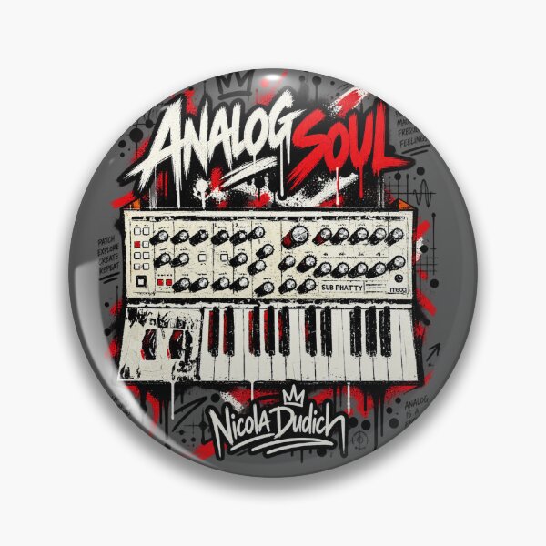 Item preview, Analog Soul – Vintage Synthesizer Graffiti Art designed and sold by NicolaDudich.