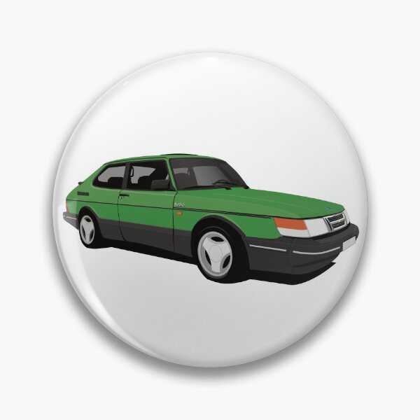 Item preview, Green Saab 900 Turbo Aero illustration designed and sold by knappidesign.