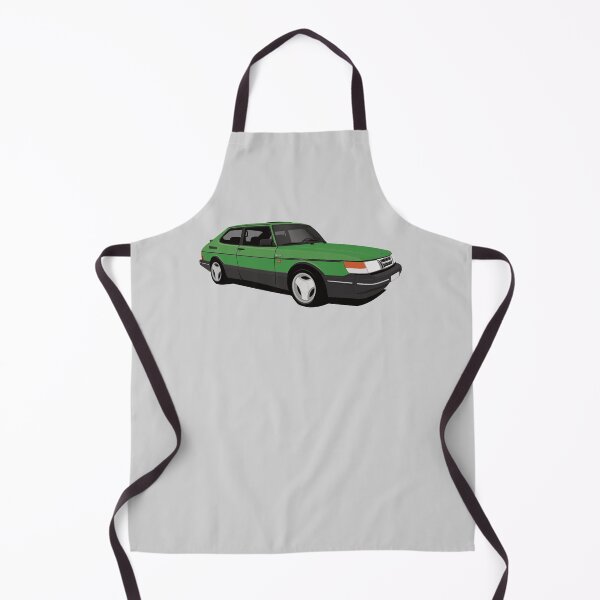 Artikelvorschau, Illustration eines grünen Saab 900 Turbo Aero entworfen und verkauft von knappidesign.
