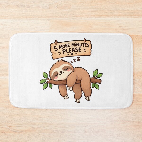 Item preview, Cute Sleeping Sloth 5 More Minutes Please Funny designed and sold by VELORIA706.