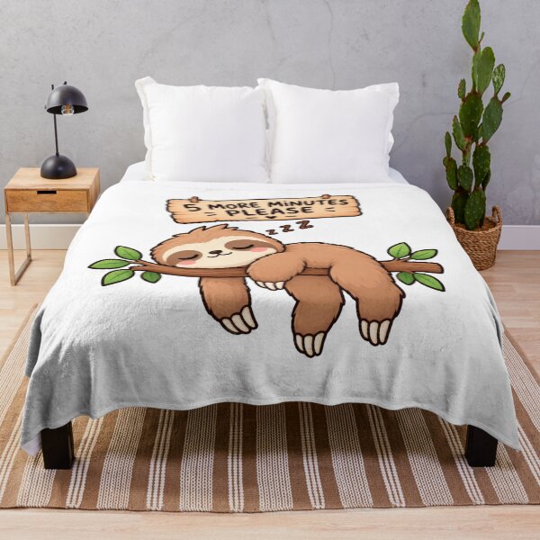 Item preview, Cute Sleeping Sloth 5 More Minutes Please Funny designed and sold by VELORIA706.