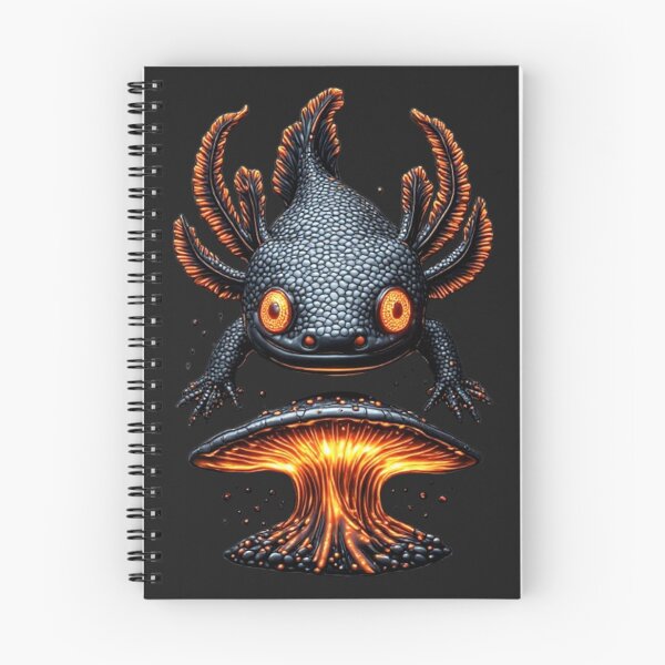 Item preview, Cybernetic Axolotl - Amber Glow Carbon Fiber Techwear Emblem designed and sold by Shift-Bloom.