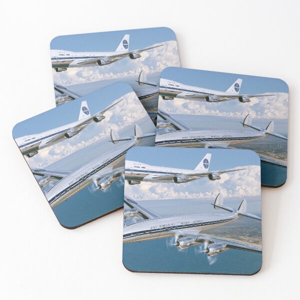 Item preview, Pan Am Constellation And 747 Ocean Skies Illustration designed and sold by Skyframe Aviation.
