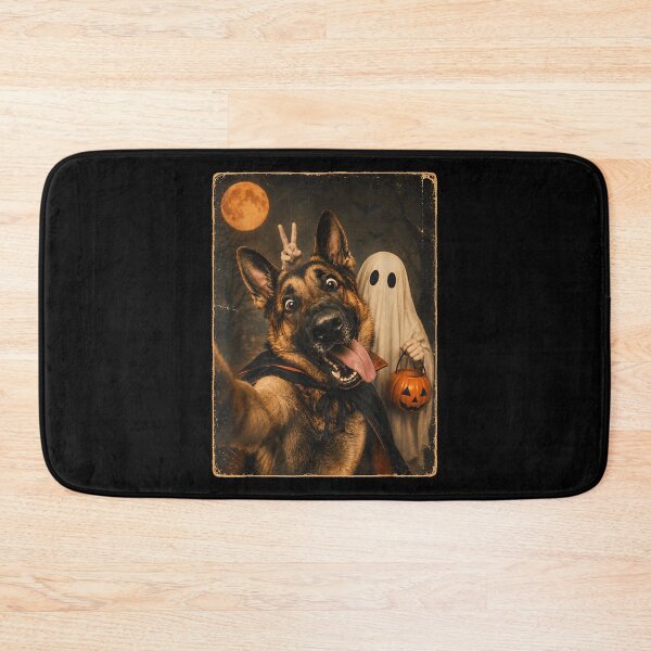 Item preview, German Shepherd Dog Ghost Boo Selfie Meme Halloween Men designed and sold by TaraxDoolittle.