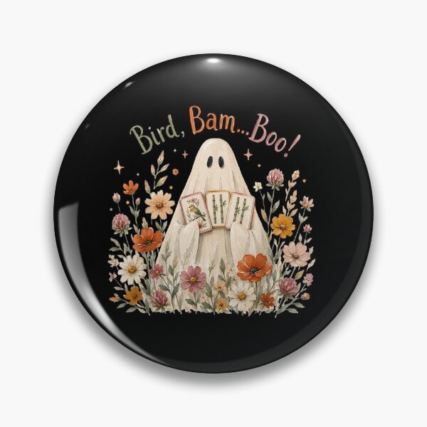 Item preview, Fall Wildflowers Ghost Mahjong Spooky Floral designed and sold by huyongton.
