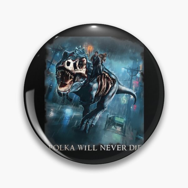 Item preview, Undead Dino Ride Rainy City Polka Never Die designed and sold by HarsuPreart.