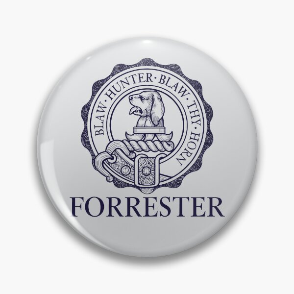 Item preview, Clan Forrester Scottish Crest - Blaw Hunter Blaw Thy Horn Heritage Badge designed and sold by LukeAiWalker.
