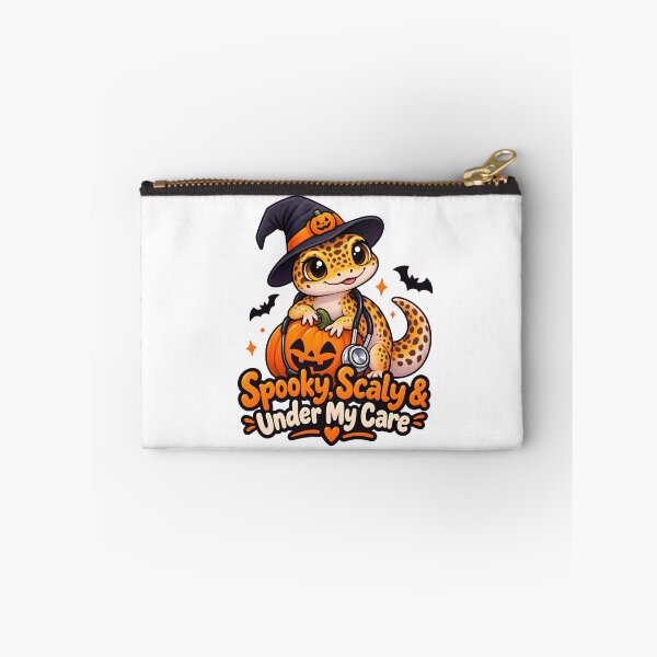 Item preview, Spooky Scaly Under My Care – Exotic Animal Vet Halloween Leopard Gecko designed and sold by Bettybee00.