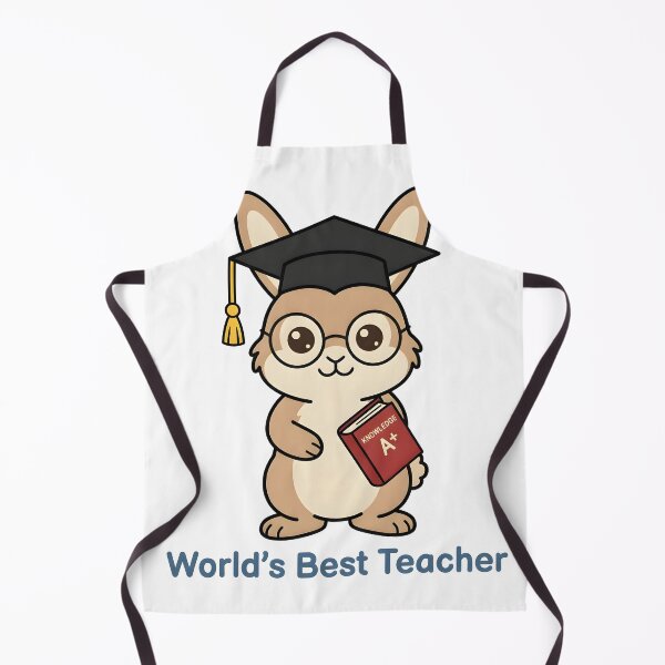 Aperçu de l'œuvre Cute Rabbit Teacher – World's Best Teacher Funny Gift créée et vendue par Isliath.