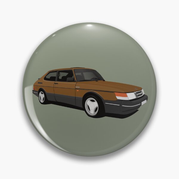 Item preview, Brown Saab 900 Turbo 16 Aero illustration designed and sold by knappidesign.