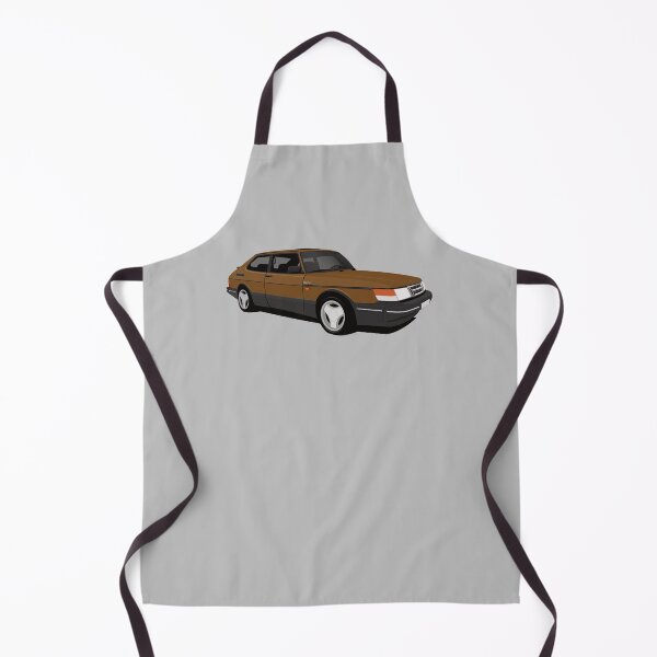 Artikelvorschau, Illustration eines braunen Saab 900 Turbo 16 Aero entworfen und verkauft von knappidesign.