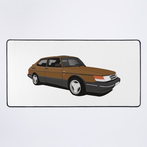 Item preview, Brown Saab 900 Turbo 16 Aero illustration designed and sold by knappidesign.
