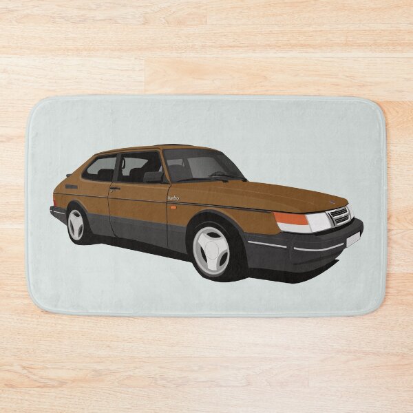 Item preview, Brown Saab 900 Turbo 16 Aero illustration designed and sold by knappidesign.