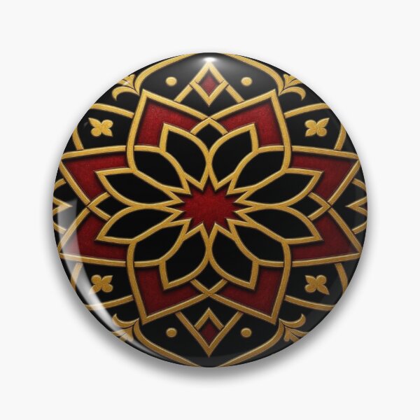Item preview, Ornate Crimson and Gold Mandala - Elegant Baroque Gothic Pattern designed and sold by Breezes-of-Ida.
