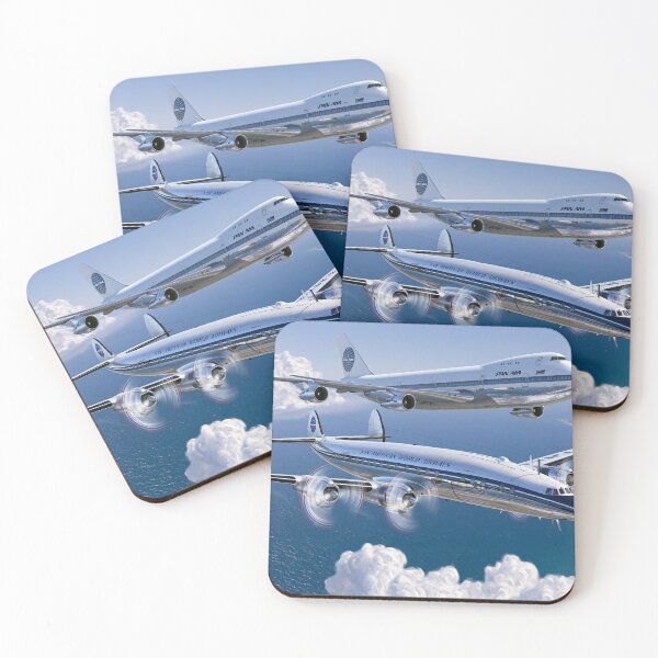 Item preview, Pan Am Constellation And 747 Heritage Flight Illustration designed and sold by Skyframe Aviation.
