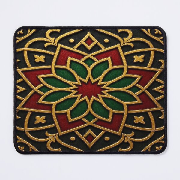 Item preview, Ornate Crimson and Gold Mandala - Elegant Baroque Gothic Pattern designed and sold by Breezes-of-Ida.