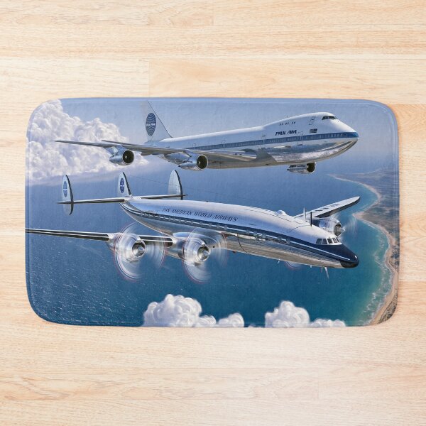 Item preview, Pan Am Constellation And 747 Heritage Flight Illustration designed and sold by Skyframe Aviation.