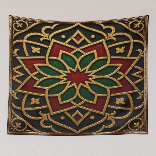 Item preview, Ornate Crimson and Gold Mandala - Elegant Baroque Gothic Pattern designed and sold by Breezes-of-Ida.