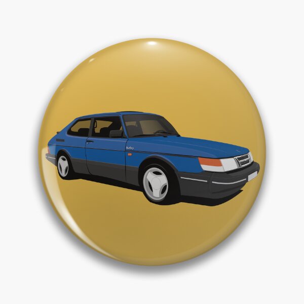 Item preview, Blue Saab 900 Turbo Aero illustration designed and sold by knappidesign.