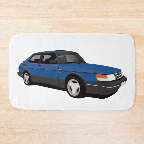 Item preview, Blue Saab 900 Turbo Aero illustration designed and sold by knappidesign.
