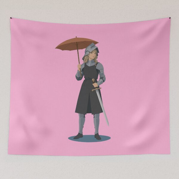 Item preview, Lady Knight Orange Parasol Fantasy Warrior designed and sold by KungPowUnicorn.