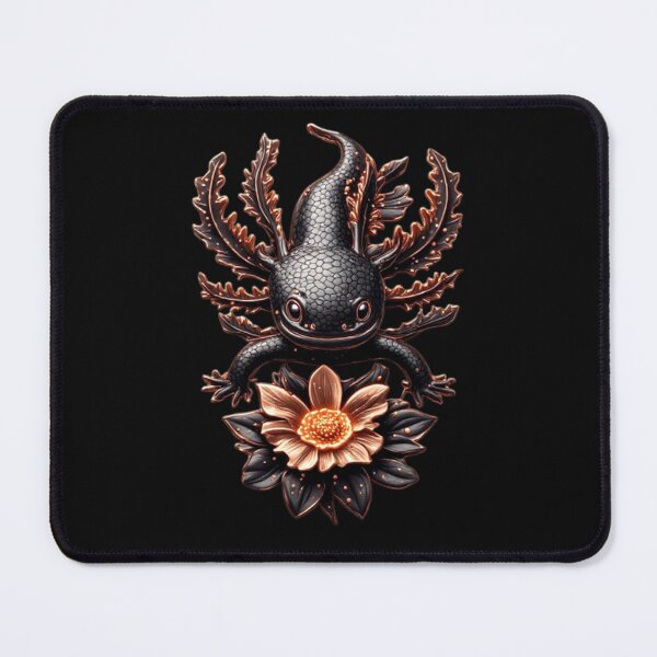 Item preview, Cybernetic Axolotl - Rose Gold & Copper Titanium Emblem designed and sold by Shift-Bloom.