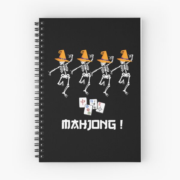 Item preview, Halloween Skeleton Witches Hat Playing Mahjong Tiles designed and sold by huyongton.