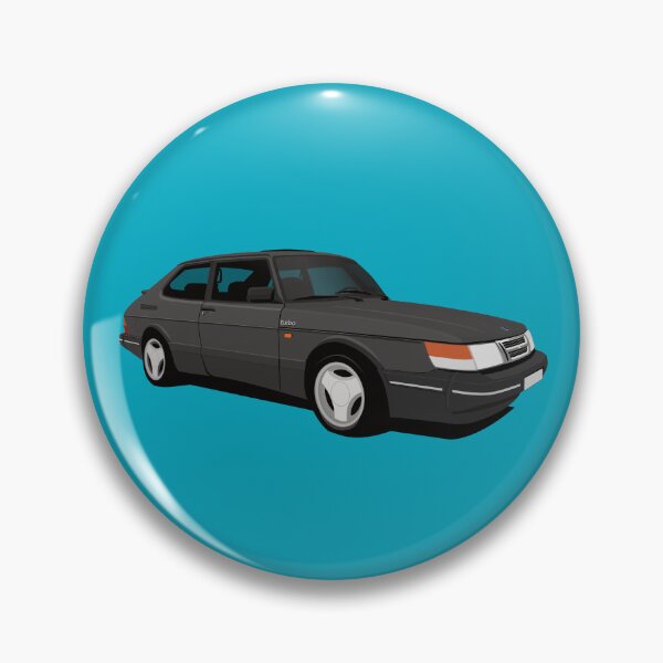 Item preview, Dark gray SAAB 900 Turbo 16 Aero illustration designed and sold by knappidesign.
