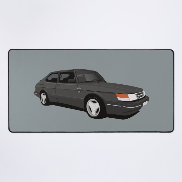 Item preview, Dark gray SAAB 900 Turbo 16 Aero illustration designed and sold by knappidesign.