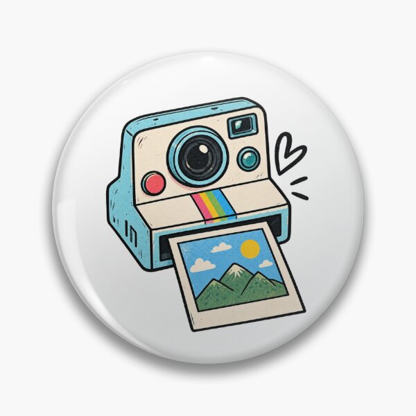 Item preview, Retro Instant Camera Vintage Travel Sticker Art designed and sold by LarkLeaf.